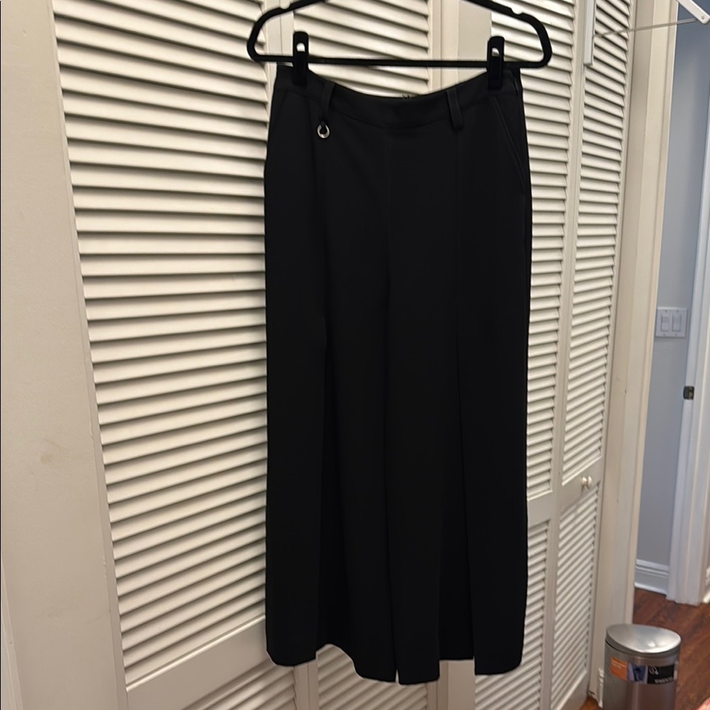 Cinq a Sept Black Wide Leg Pants with Front Slit